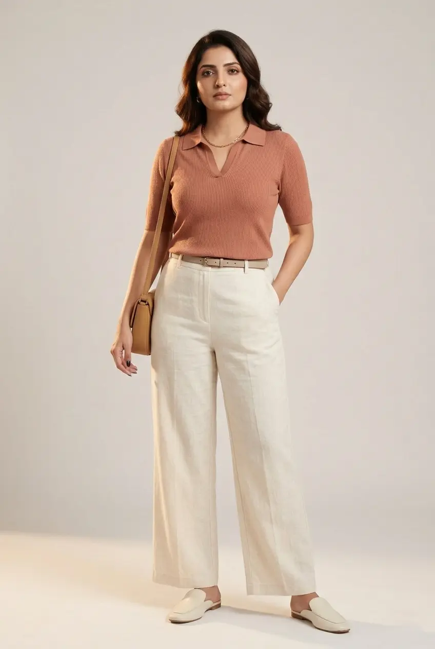 21 Casual Summer Outfit Ideas for Women in 2026 29 Knit Polo Linen Pants summer outfits women casual women