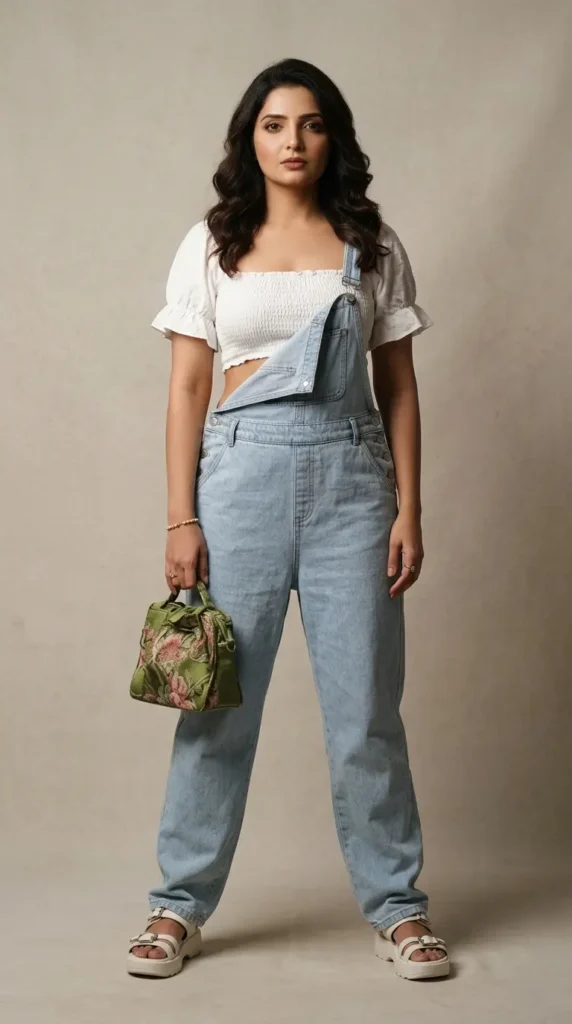 11+ Cute Summer Outfit Ideas 12 Denim Overalls Duo