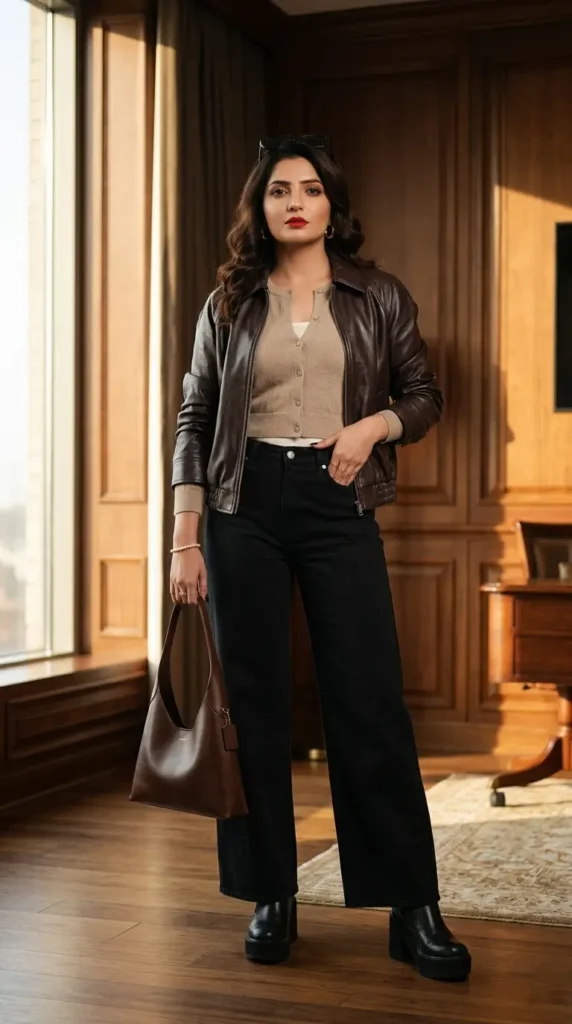 17+ Fall Cardigan Outfit Ideas You’ll Want to Wear All Season 14 Midnight Mocha Fall Cardigan Outfit Ideas