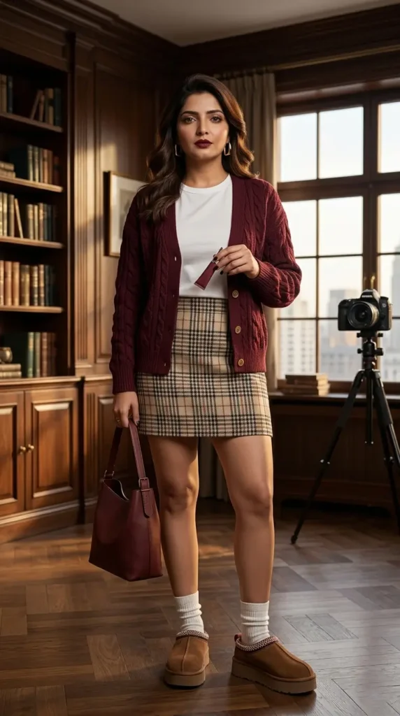 17+ Fall Cardigan Outfit Ideas You’ll Want to Wear All Season 6 Plaid Preppy Fall Cardigan Outfit Ideas